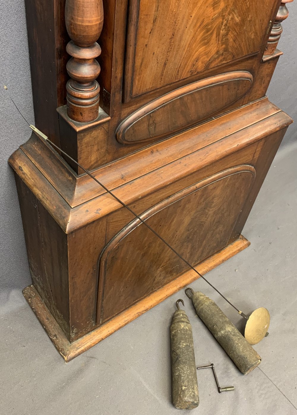 W EDWARDS, CAERNARFON EIGHT DAY LONGCASE CLOCK, mahogany with arched painted dial - Image 5 of 14