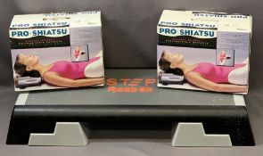 HOUSEHOLD ITEMS - two Pro-Shiatsu portable massagers and a Reebok exercise step