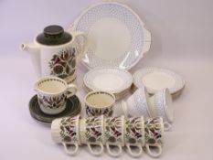 PALISSY CONTESSA MID-CENTURY COFFEE WARE and Queen Anne dinnerware, 30 pieces in total