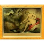 ANTIQUE PRINTS - 'The Fair Bather' (2), 21 x 28cms and two hunting scene prints, 21 x 28cms and