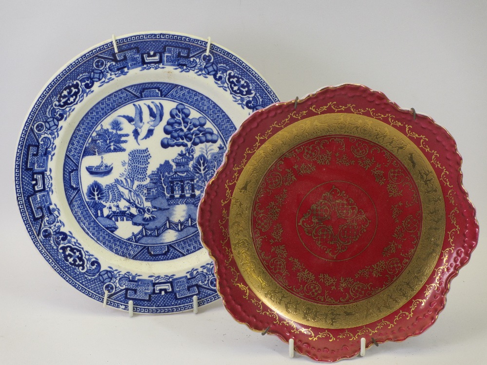 BLUE & WHITE PLATTER, another meat platter, assorted dinnerware ETC - Image 5 of 5