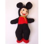 WALT DISNEY CIRCA 1930s EARLY MOUSE SOFT TOY, 28cms L