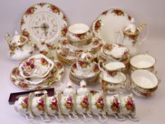 ROYAL ALBERT OLD COUNTRY ROSES TEAWARE - approximately 75 pieces