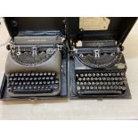 VINTAGE TYPEWRITERS - a cased Remington and cased Remington Rand