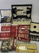 ELECTROPLATE - boxed cutlery and cased cutlery sets