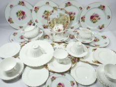 ROYAL ALBERT COUNTRY ROSES PLATES, Royal Worcester Roses pattern plates and Royal Doulton Cascade