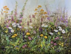 GOTTWALD HEINEN (born 1920) oil on canvas - Wild Flowers, 59 x 69.5cms