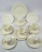 WEDGWOOD OF ETRURIA PLAIN WHITE TEAWARE, approx 20 pieces