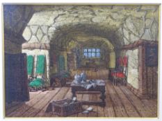 SAMUEL A RAYNER (Father of Louise and other daughters) - a fine and detailed medieval interior scene