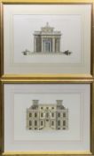 ARCHITECTURAL TYPE PRINTS (2) - The Elevation of La Maison Du Walter Yonge, Devon and one 'To The