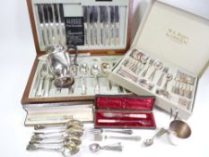 W A ROGERS BY ONEIDA CASED CUTLERY SETS (2), other boxed and loose cutlery and other EPNS ware
