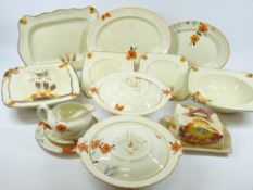 ART DECO STYLE DINNER & TABLEWARE (Poppy patterned ETC)