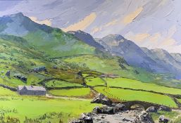 J GLYN ROBERTS oil on canvas - 'Cwm Llanberis', 49.5 x 75cms