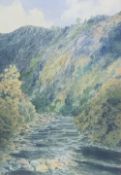 JEREMY YATES watercolour - Aberglaslyn Pass, signed, 50 x 34cms