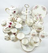 TEAWARE - Stanley floral decorated, Stafford, Royal Albert and other