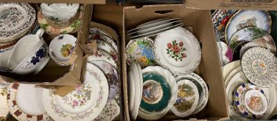 MIXED CERAMICS - many display plates (4 boxes)