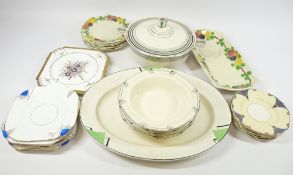 ART DECO STYLE TABLEWARE including Losolware