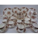COLCLOUGH TEA, COFFEE & DINNERWARE - approximately 50 piece including tea and coffee pots