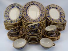 MEDITERANNEAN MAJOLICA TEA & DINNERWARE - 51 pieces to include 33cms diameter dinner plates