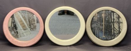 STYLISH CERAMIC FRAMED MIRRORS - Radiante by Twyford's Bathrooms, one cream, one pink, one grey,