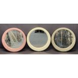 STYLISH CERAMIC FRAMED MIRRORS - Radiante by Twyford's Bathrooms, one cream, one pink, one grey,