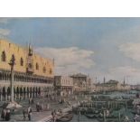 CANALETTO PRINTS (6) - Venetian scenes in excellent large gilt frames plus two small, 59 x 78cms the