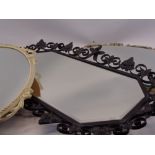 VINTAGE WALL MIRRORS (3) - to include a gilt framed example, French style painted metal and a