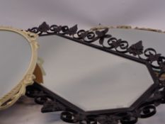 VINTAGE WALL MIRRORS (3) - to include a gilt framed example, French style painted metal and a