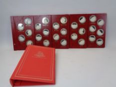 BIRMINGHAM MINT COMMEMORATIVE SILVER MEDALLIONS, A COLLECTOR'S ALBUM OF 26 for the 150th Anniversary