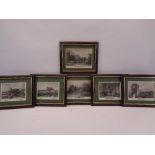 ENGRAVINGS - set of six neatly presented depicting English Castles and other scenes, 24.5 x 29cms