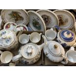 ROYAL DOULTON & OTHER POTTERY TEAPOTS, Wildlife collector's wall plates, Royal Albert Old Country