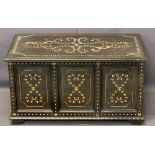 REPRODUCTION EASTERN INLAID STYLE BLANKET CHEST - interior lift-out slider, 46cms H, 85.5cms W, 44.