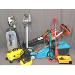 GARDEN & HOUSEHOLD ELECTRICAL ITEMS - Karcher jet washer, Mountfield blower, Gardena lawnmower,