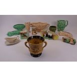 SYLVAC & HORNSEA POTTERY VASES, JUGS & PLANTERS - a mixed collection, along with a Crown Devon sauce