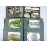 VINTAGE POSTCARD & PHOTOGRAPH ALBUMS WITH CONTENTS - approximately 200 postcards depicting local and