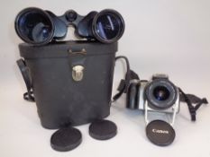 CANNON 300D DIGITAL CAMERA and a pair of boots chemist, Admiral 2 10 x 50mm binoculars in carry