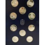 JOHN PINCHES SILVER MEDALLIONS, THE 100 GREATEST INVENTIONS OF MANKIND - full set of 100 within