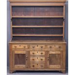 NORTH WALES ANGLESEY OAK DRESSER CIRCA 1850 - with shaped detail to the rack sides and wide back
