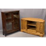 STAG MINSTREL BOOKCASE CUPBOARD - 101cms H, 81cms W, 50cms D and a Jaycee oak entertainment stand