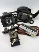 VINTAGE & LATER CAMERAS, cased Coronet Anastigmat, Kodak vest pocket bellows camera, ETC