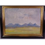 SEIRIOL DAVIES oil on board - loose title verso 'Golygfa O'r Eifl O Ymyl Bethel', signed lower