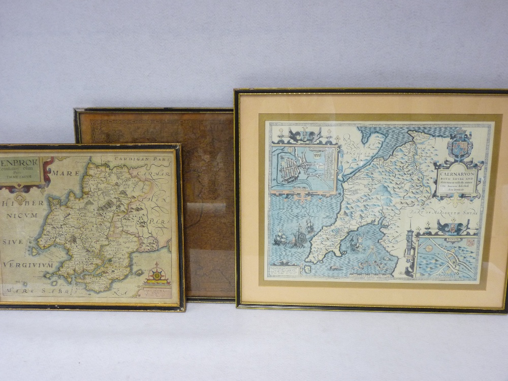 ANTIQUE STYLE & REPRODUCTION FRAMED MAPS - a quantity, 57 X 66cms the largest - Bild 4 aus 5