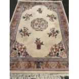 CHINESE WASHED WOOLEN RUG, 250 x 174cms