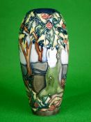 MOORCROFT 'Holly Hatch' vase by Rachel Bishop - 18.5cms H, impressed and painted factory marks to