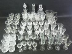 QUALITY DRINKING GLASSWARE - including twist stems, also, decanters, ETC (in 4 boxes)