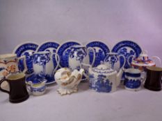 COPELAND SPODE BLUE & WHITE and a quantity of other Staffordshire pottery and China