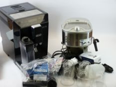 HOUSEHOLD ELECTRICAL ITEMS - DeLonghi coffee makers EC330 and ECAM44.66X and associated items, E/T