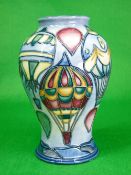 MOORCROFT 'Balloons' baluster vase by Jeanne McDougall - 16cms H, impressed and painted factory