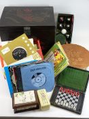 MIXED COLLECTABLES GROUP - to include children's and other 45rpm records, boxed set of carpet bowls,