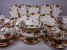 ROYAL ALBERT OLD COUNTRY ROSES TEA & DINNERWARE - approximately 70 pieces